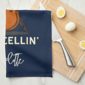 チェロパーソナライズされたスクリプトモノグラムミュージシャン キッチンタオル (四つ折り)