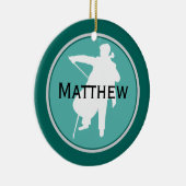 チェロパーソナライズな音楽クリスマスのオーナメント セラミックオーナメント (右)