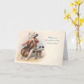 チェロビクトリアンの遊猫 カード (黄色い花)