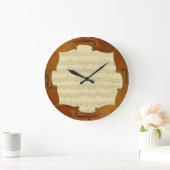 チェロフレームのBachのチェロの続きの原稿 ラージ壁時計 (ホーム)