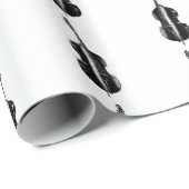 チェロプリントパターンミュージックカスタムをテーマにしたBG COLOR ラッピングペーパー (ロールコーナー)