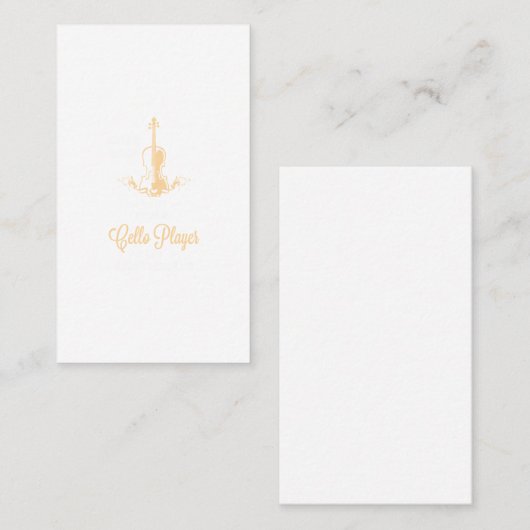 チェロプレーになれない限り、いつも自分でいる 名刺 (正面/裏面)