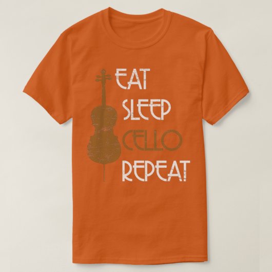 チェロプレーヤーチェリスト Tシャツ (デザイン正面)