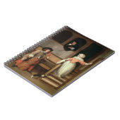 チェロプレーヤー、c.1700 (キャンバスの油) ノートブック (左側)