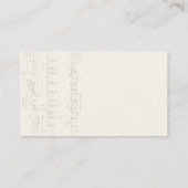 チェロミュージカルノートCellistミュージシャンプロフェッショナル 名刺 (裏面)