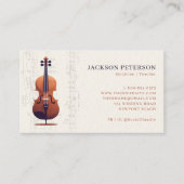 チェロミュージカルノートCellistミュージシャンプロフェッショナル 名刺 (正面)