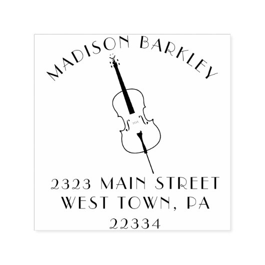 チェロミュージシャン先生弦楽団 セルフインキングスタンプ (デザイン)