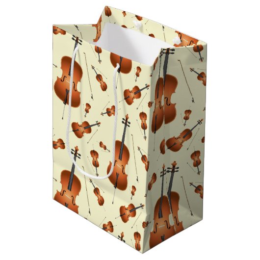 チェロミュージシャン先生弦楽団 ミディアムペーパーバッグ (正面アングル)