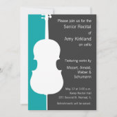 チェロモダンリサイタル招待状 – 青 招待状 (正面)