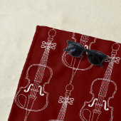 チェロラインスケッチ ビーチタオル (インサイチュ)