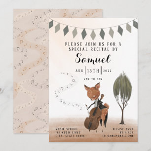 チェロリサイタル招待状 招待状