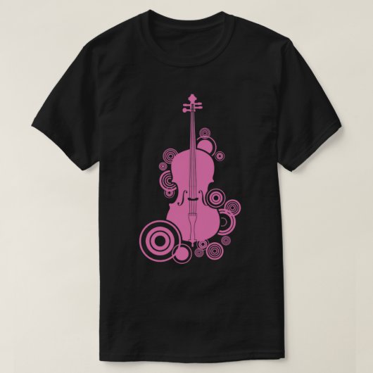 チェロヴィオロンチェロバスヴァイオリン弦楽器 Tシャツ (デザイン正面)