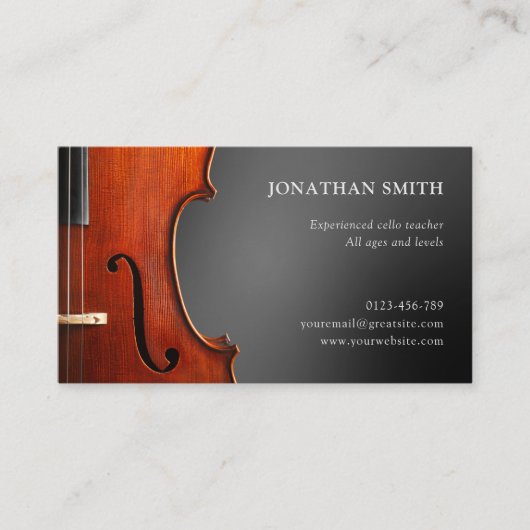 チェロ先生プロフェッショナルグレモダンー 名刺 (正面)