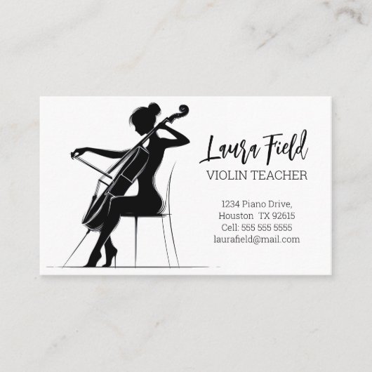 チェロ先生 名刺 (正面)