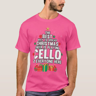 チェロ奏者がチェロを演奏するクリスマス クラシック音楽 または Tシャツ
