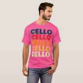 チェロ奏者 クラシック音楽 Tシャツ (正面フル)