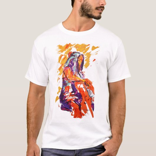 チェロ奏者 Tシャツ (正面)