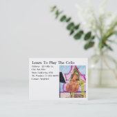 チェロ学に遊向かって 名刺 (スタンド正面)