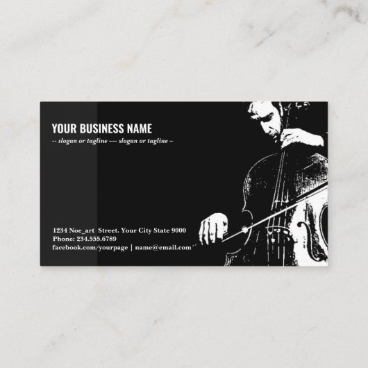 チェロ弦楽器 名刺 (裏面)