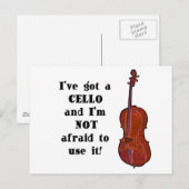 チェロ得を持つ ポストカード (正面/裏面)