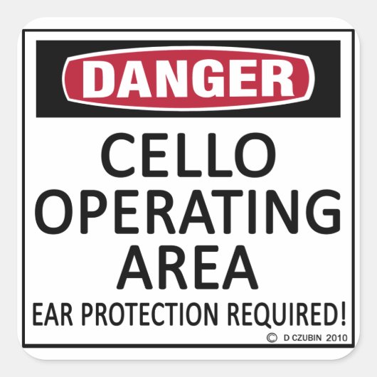 チェロ操作区域 スクエアシール (正面)