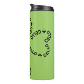 チェロ文字シャムロック タンブラー (回転右)