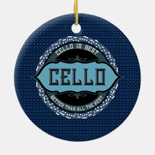 チェロ最高の音楽ノートサークル セラミックオーナメント (裏面)