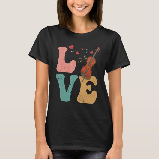 チェロ楽器チェリストLOVE Tシャツ (正面)