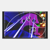 チェロ橋とフィボナッチ螺旋の弦 長方形シール (正面)