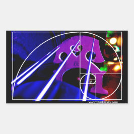 チェロ橋とフィボナッチ螺旋の弦 長方形シール