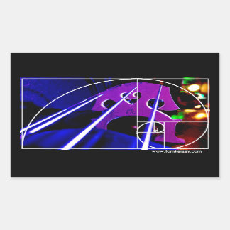 チェロ橋とフィボナッチ螺旋の弦 長方形シール