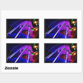 チェロ橋とフィボナッチ螺旋の弦 長方形シール (シート)