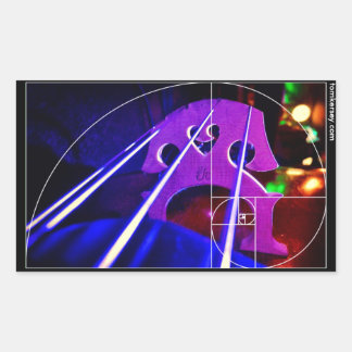 チェロ橋とフィボナッチ螺旋の弦 長方形シール