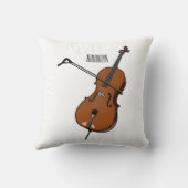 チェロ漫画イラストレーション クッション (裏面)