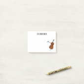 チェロ漫画イラストレーション ポストイット (デスク上)