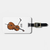 チェロ漫画イラストレーション ラゲッジタグ (正面横)