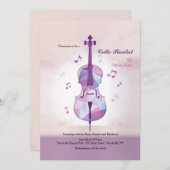 チェロ発表会招待状 招待状 (正面/裏面)