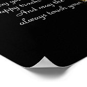 チェロ賛美キーの黄金の羽毛の黒 ポスター (角)