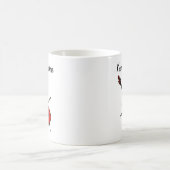 チェロ赤いハートチェリストミュージシャンカスタム コーヒーマグカップ (中央)