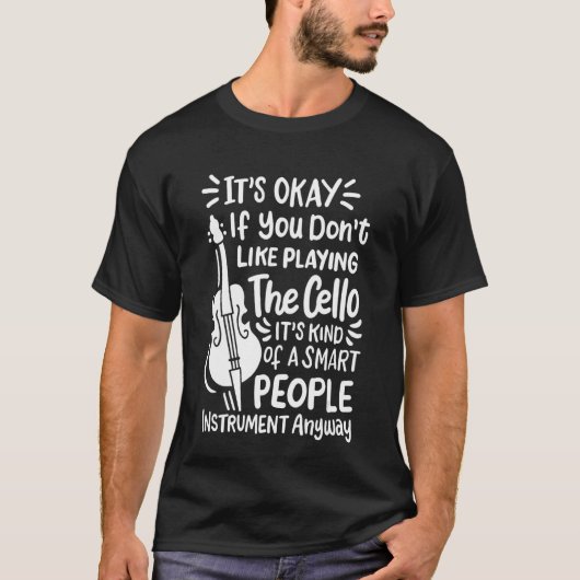チェロ選手の頭が切れる人のチェリスト Tシャツ (正面)