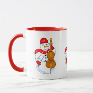 チェロ雪だるま マグカップ