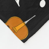 チェロ音楽ノートのパターン フリースブランケット (角)