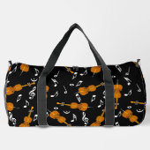 チェロ音楽ノートパターン ダッフルバッグ (裏面)