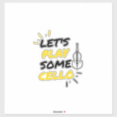 チェロ音楽プレーヤー シール (シート)