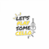 チェロ音楽プレーヤー シール (正面)