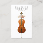 チェロ音楽ミュージシャンティーチャー先生 名刺 (正面)