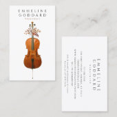 チェロ音楽ミュージシャンティーチャー先生 名刺 (正面/裏面)
