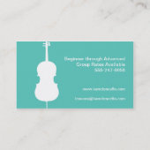 チェロ音楽先生プレーヤーチェリストミュージシャン 名刺 (裏面)