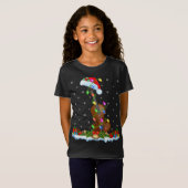 チェロ音楽愛好家マッチングサンタハチェロ・クリスティム Tシャツ (正面フル)