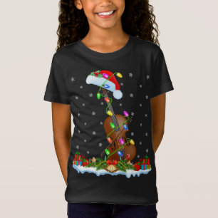 チェロ音楽愛好家マッチングサンタハチェロ・クリスティム Tシャツ
